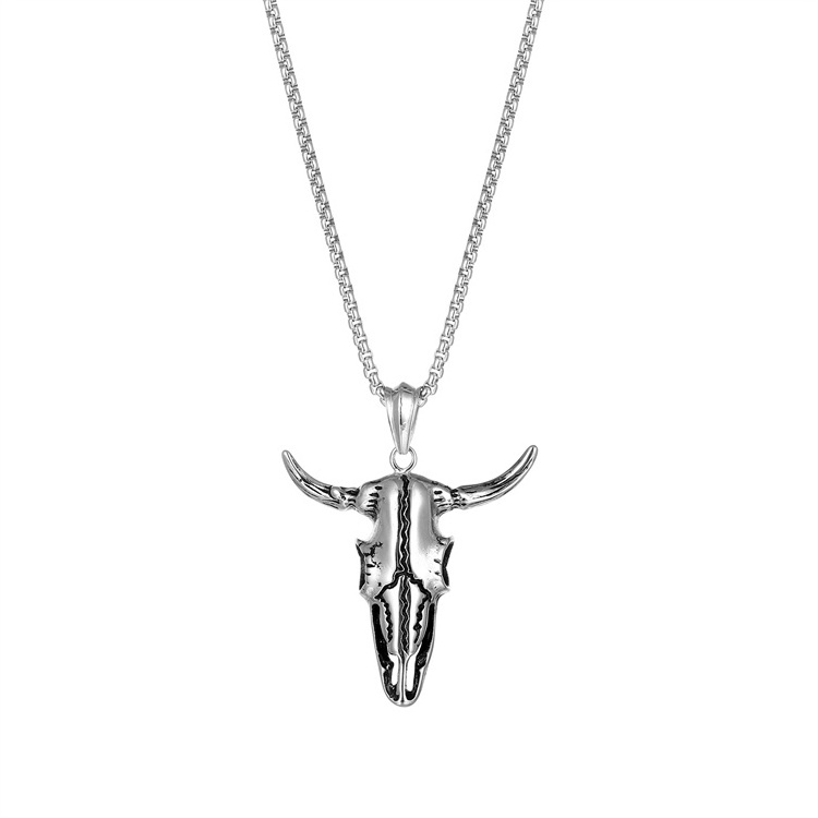 Rock punk jewelry  head pendant 316L stainless steel gold bull head pendant hiphop charm pendants