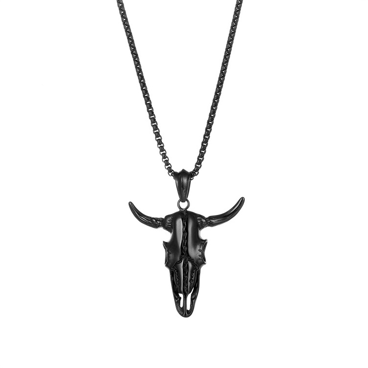 Rock punk jewelry  head pendant 316L stainless steel gold bull head pendant hiphop charm pendants