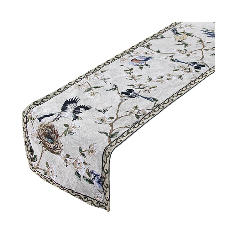 jacquard quality best choice woven  table runner tapestry table runner