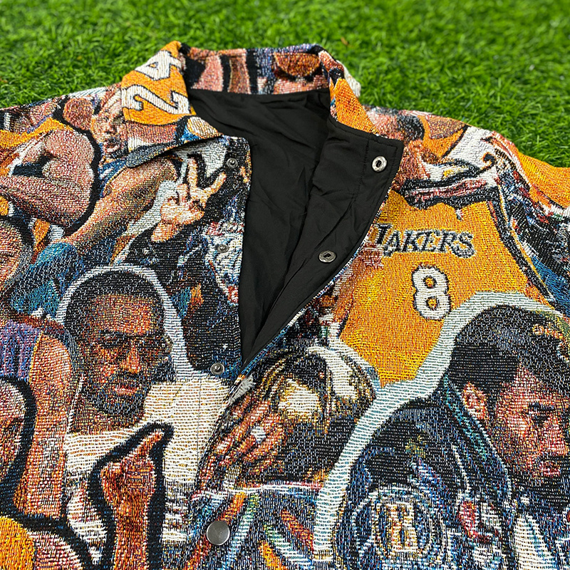 Manufacturers Customized Cotton T-shirt Basketball Player Stars Pattern Plus Size Tapestry Anime Hoodies Blanket Men's Sweater