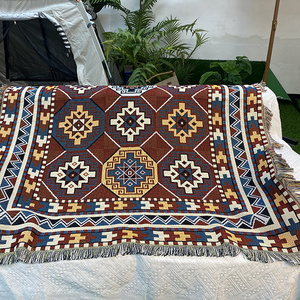 Customized 100% Polyester/Cotton bohe tapestry Woven Throw Blanket Outside Picnic Rugs