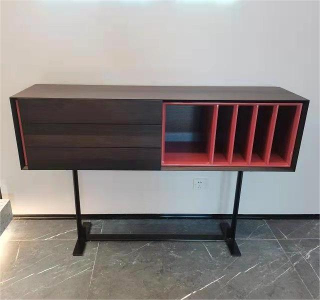 Italian minimalist entrance cabinet simple Nordic style living room large apartment combination cabinet