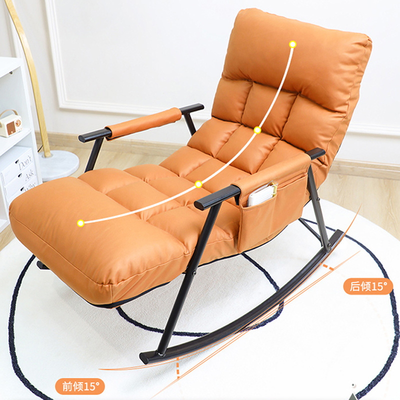 Hot Sale Lounge Rocking Chair Can Lie and Sleep Lazy Sofa Adjustable Lounge Chair for Balcony Living Room