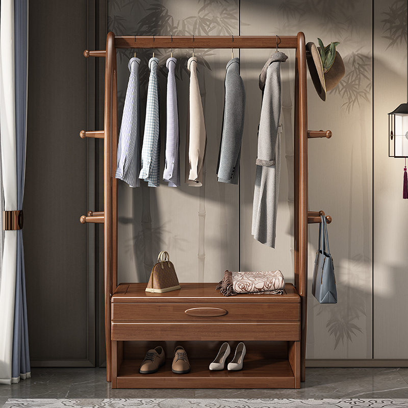 Modern Entry Shoe Cabinet Porch Cabinet Multi-functional Shoe Rack Storage Shelf with Coat Racks