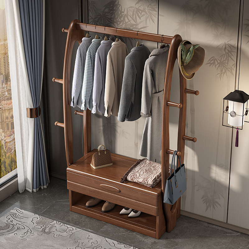 Modern Entry Shoe Cabinet Porch Cabinet Multi-functional Shoe Rack Storage Shelf with Coat Racks