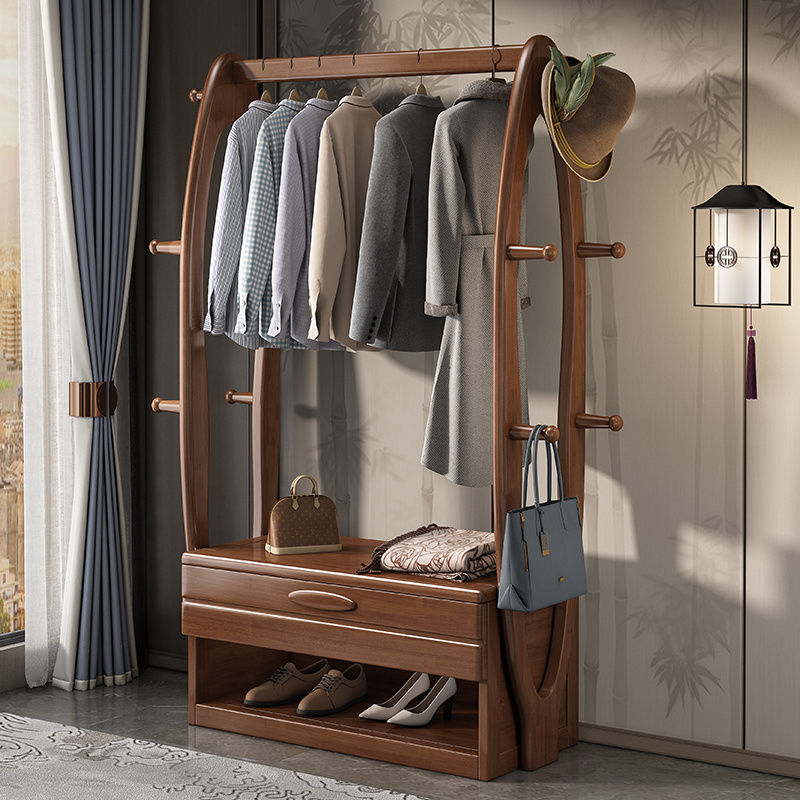 Modern Entry Shoe Cabinet Porch Cabinet Multi-functional Shoe Rack Storage Shelf with Coat Racks