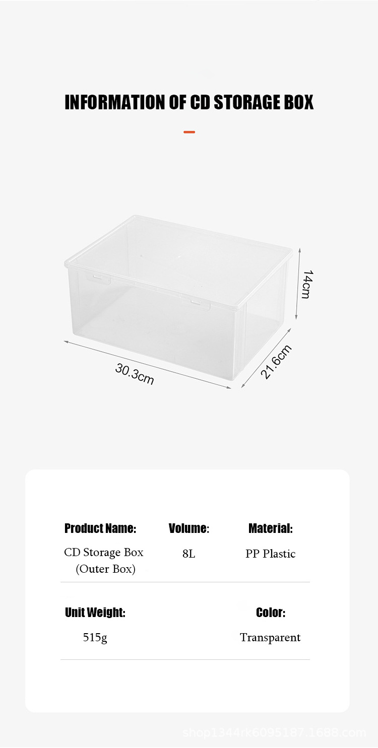 Plastic Small CD Organizer PP Plastic DVD Case Holder Transparent Plastic Single Slim Clear CD Case CD Game Storage Box