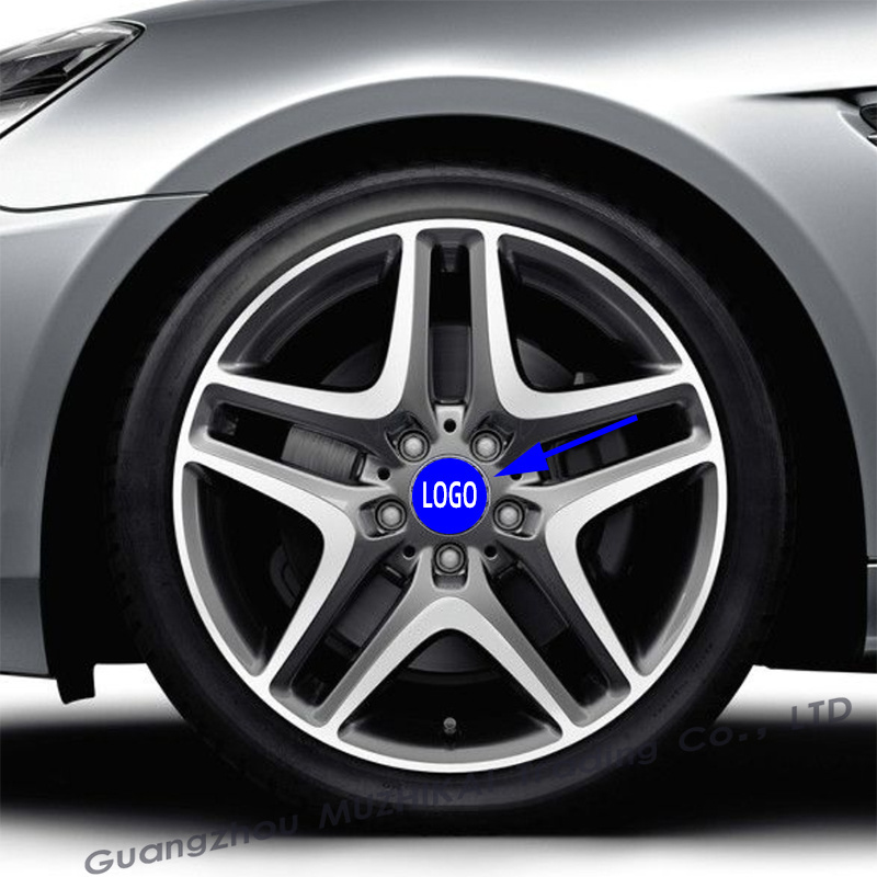 4 pcs Custom Aluminium Alloy modification Auto exterior decoration Car Wheel  Center Caps Abs Hub  Covers for BMW