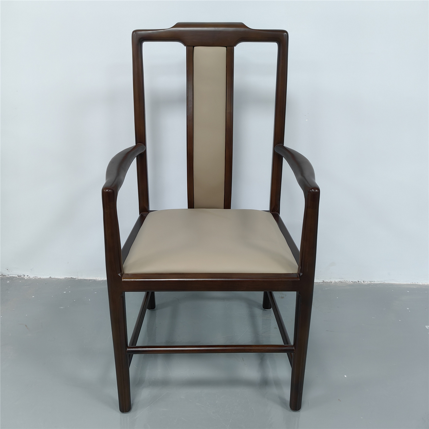 High-end Chinese style hotel solid wood tea chair light luxury dining chair restaurant with armrest master tea table tea chair