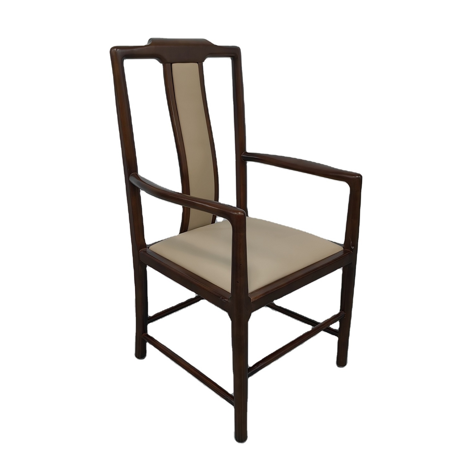 High-end Chinese style hotel solid wood tea chair light luxury dining chair restaurant with armrest master tea table tea chair