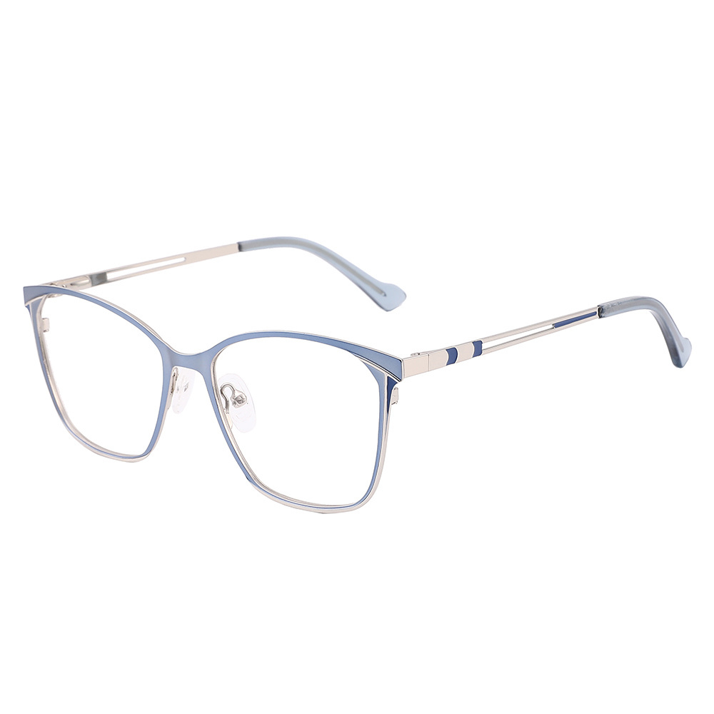 MLH078 Latest special design fashion double colors metal glasses frames wholesale eyeglasses frame for women