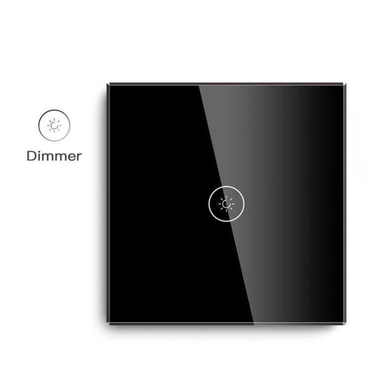 UK/EU Standard Glass Panel 1 Gang 2 Way Wall Electrical Touch Dimmer  Energy Saving Interruptor Light Switch