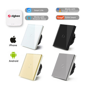 MVAVA 1/2/3/4 Gang Wireless Remote Glass Touch Screen Tuya ZigBee WiFi Smart Life Home Light Switch with APP Voice Control