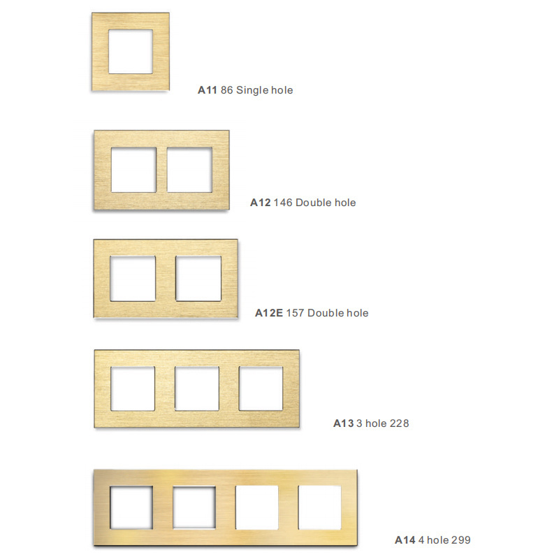 mvava oem eu/uk 86/118 electrical crystal panel aluminum panel modular diy power touch light wall switches and sockets