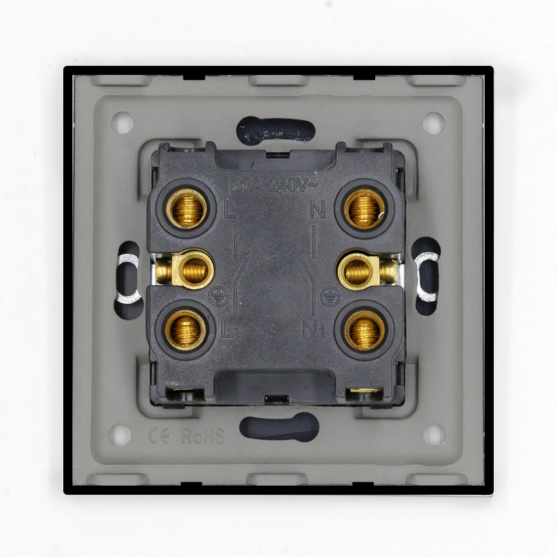 20A 45A DP Switch for Air conditioner or Water Heater Wall Switch White Crystal Glass Frame