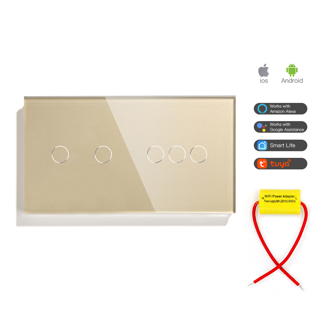 Factory direct sell smart life 4 gang 6 gang home switch no neutral smart switch