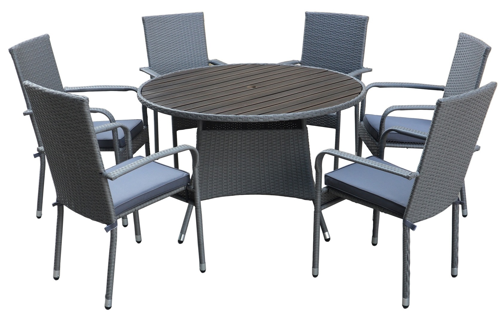 HIGH QUALITY CHEAP PRICE PE RATTAN WICKER GARDEN FURNITURE  SET ROUND TABLE 1210