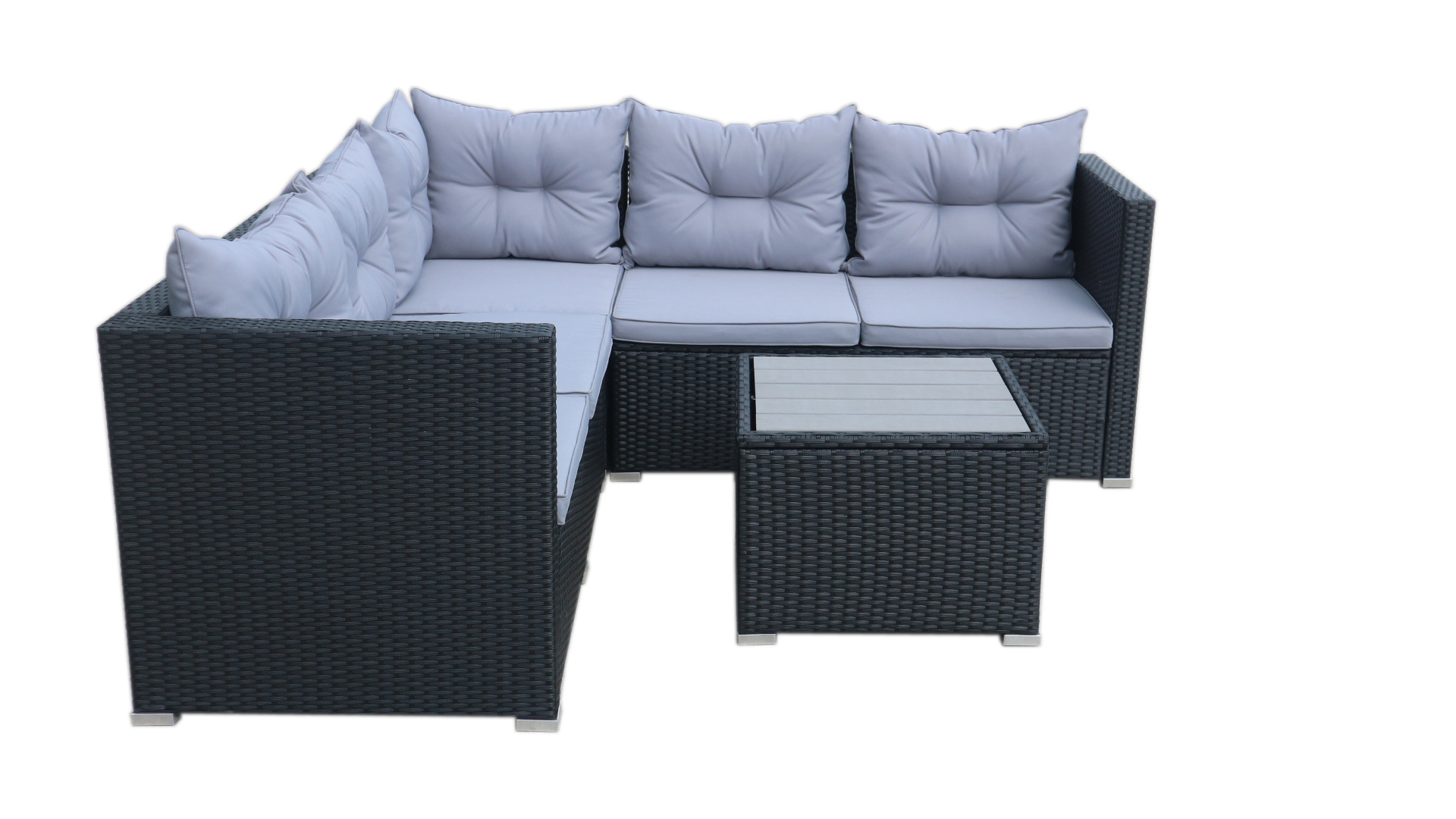 HIGH QUALITY CHEAP PRICE PE RATTAN WICKER  OUTDOOR GADERN FURNITURE SOFA CORNER SET