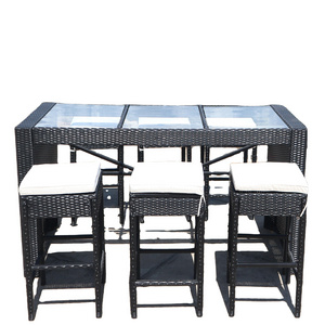 PE RATTAN WICKER GARDEN FURNITURE SOFA SET/ BAR SET 2