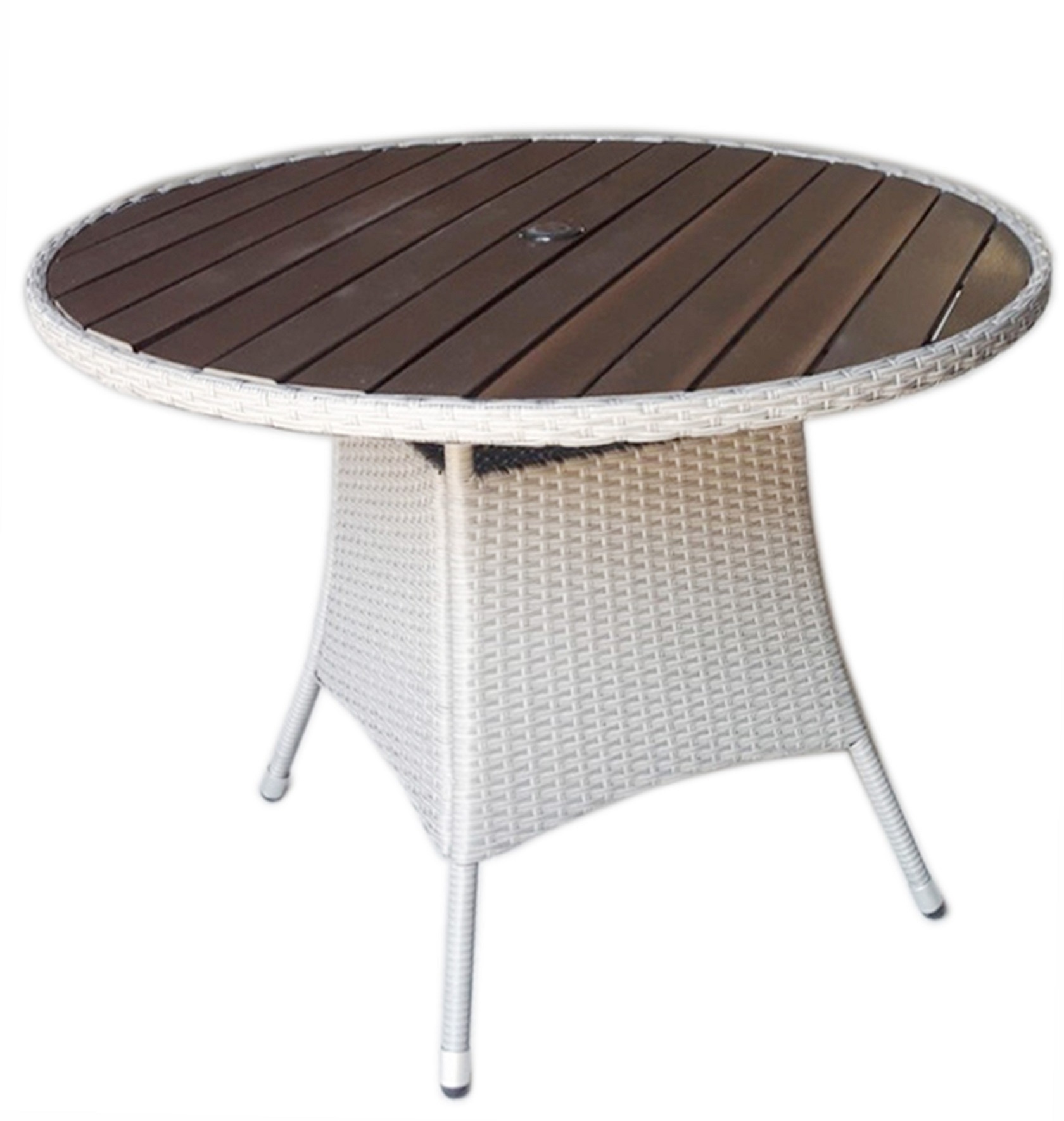 HIGH QUALITY CHEAP PRICE PE RATTAN WICKER GARDEN FURNITURE  SET ROUND TABLE 1210