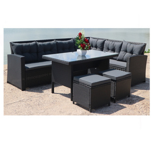 PE RATTAN WICKER GARDEN FURNITURE SOFA SET/ L SOFA