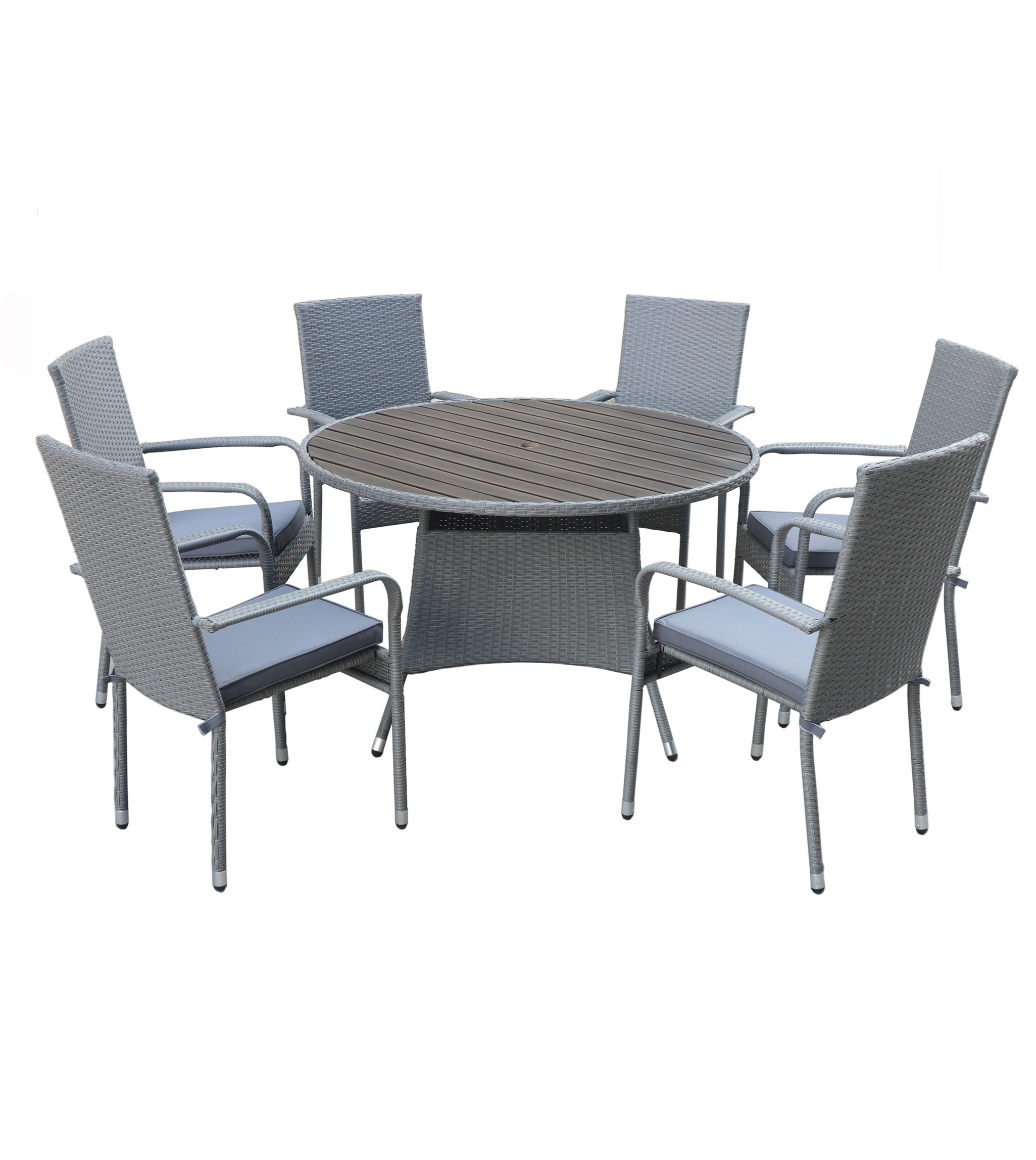 HIGH QUALITY CHEAP PRICE PE RATTAN WICKER GARDEN FURNITURE  SET ROUND TABLE 1210