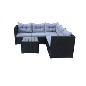 HIGH QUALITY CHEAP PRICE PE RATTAN WICKER  OUTDOOR GADERN FURNITURE SOFA CORNER SET