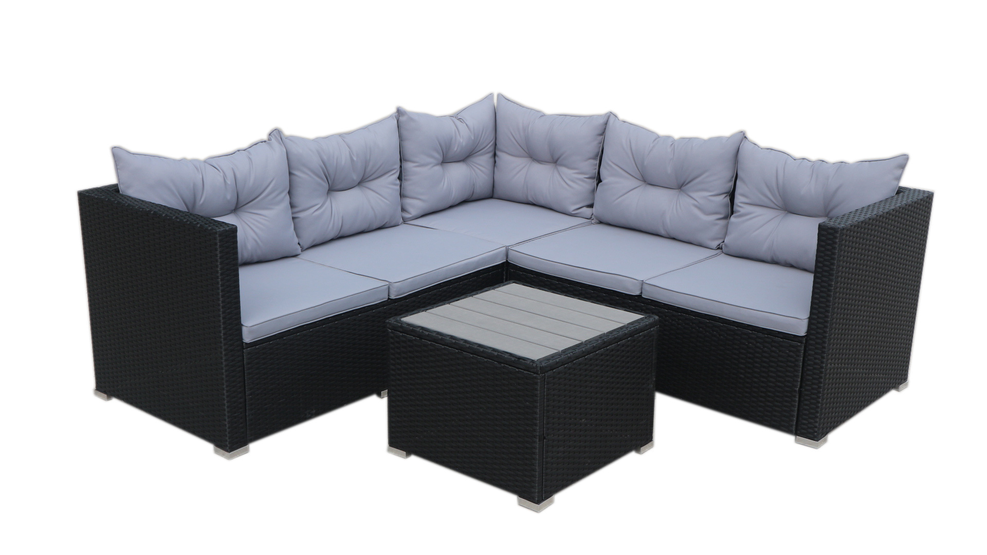 HIGH QUALITY CHEAP PRICE PE RATTAN WICKER  OUTDOOR GADERN FURNITURE SOFA CORNER SET