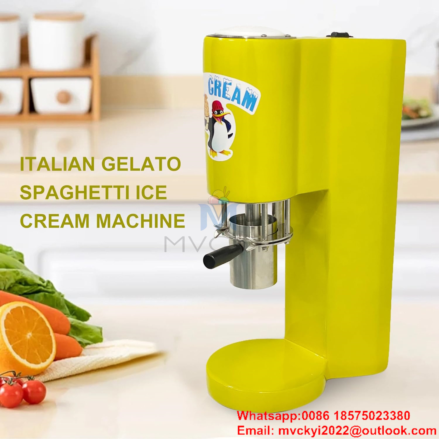 Mvckyi CE gelato ice cream noodle shape making machine/ice cream spaghetti machine/spaghetti press ice cream machine