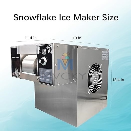 Mvckyi Commerical Auto Snowflake Ice Bingsu Machine Snow Ice Maker Shaved Ice Equipment Slushie Maker Water Cooled Crusher