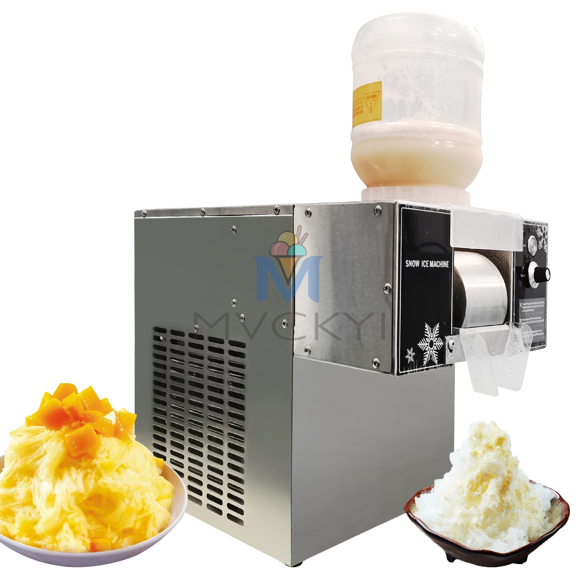 Mvckyi Commerical Auto Snowflake Ice Bingsu Machine Snow Ice Maker Shaved Ice Equipment Slushie Maker Water Cooled Crusher