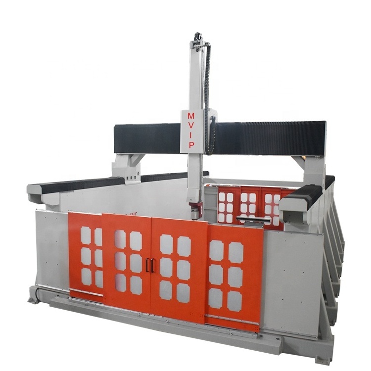 Jinan Mingpu 15kW or 17kW Spindle 5 Axis Wood Foam 3D Mould Making Machine 5 Axis ATC CNC Router Machine