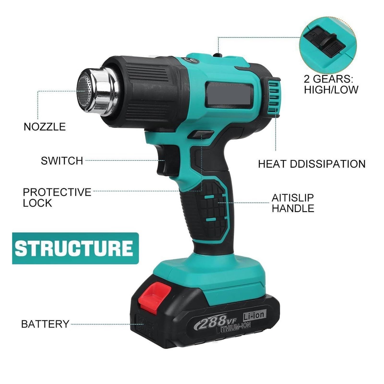 21 volt wireless screwdriver drill Lithium driver power batteries cordless drill copper 21v compact impact DRILL