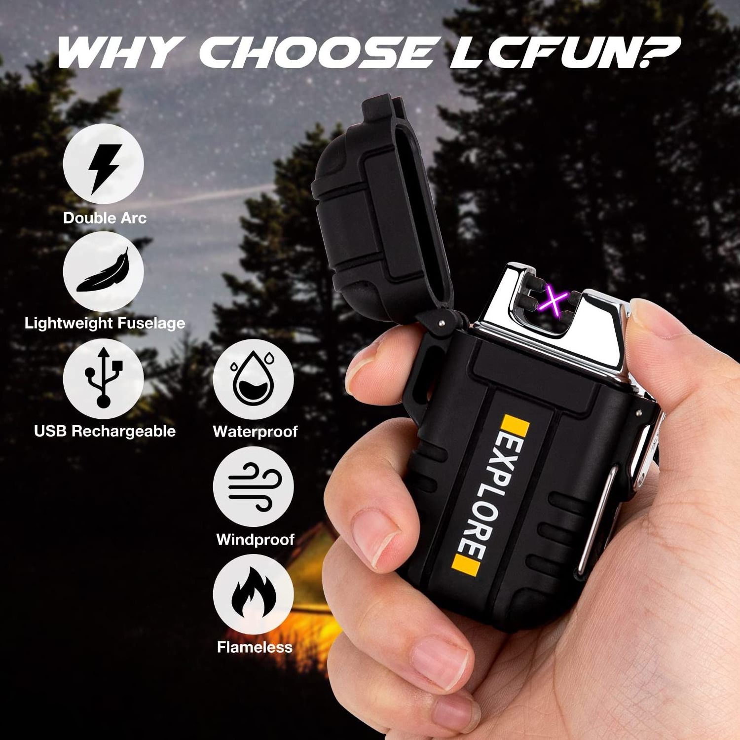 WL01 free sample creative electronic arc charging lighter usb rechargeable custom logo lighter for outdoor survival gear