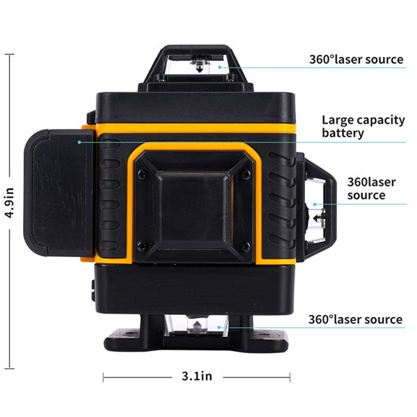 Factory Supply Green Beam 16 Line Laser Level Meter 4D 360-Degree Self-leveling Laser Level