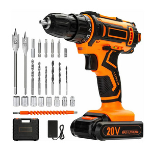 PD13 24pcs Customizable Hot Selling Cordless Impact Drill 20V Electric Mini Screwdriver  Power Drill Wholesale