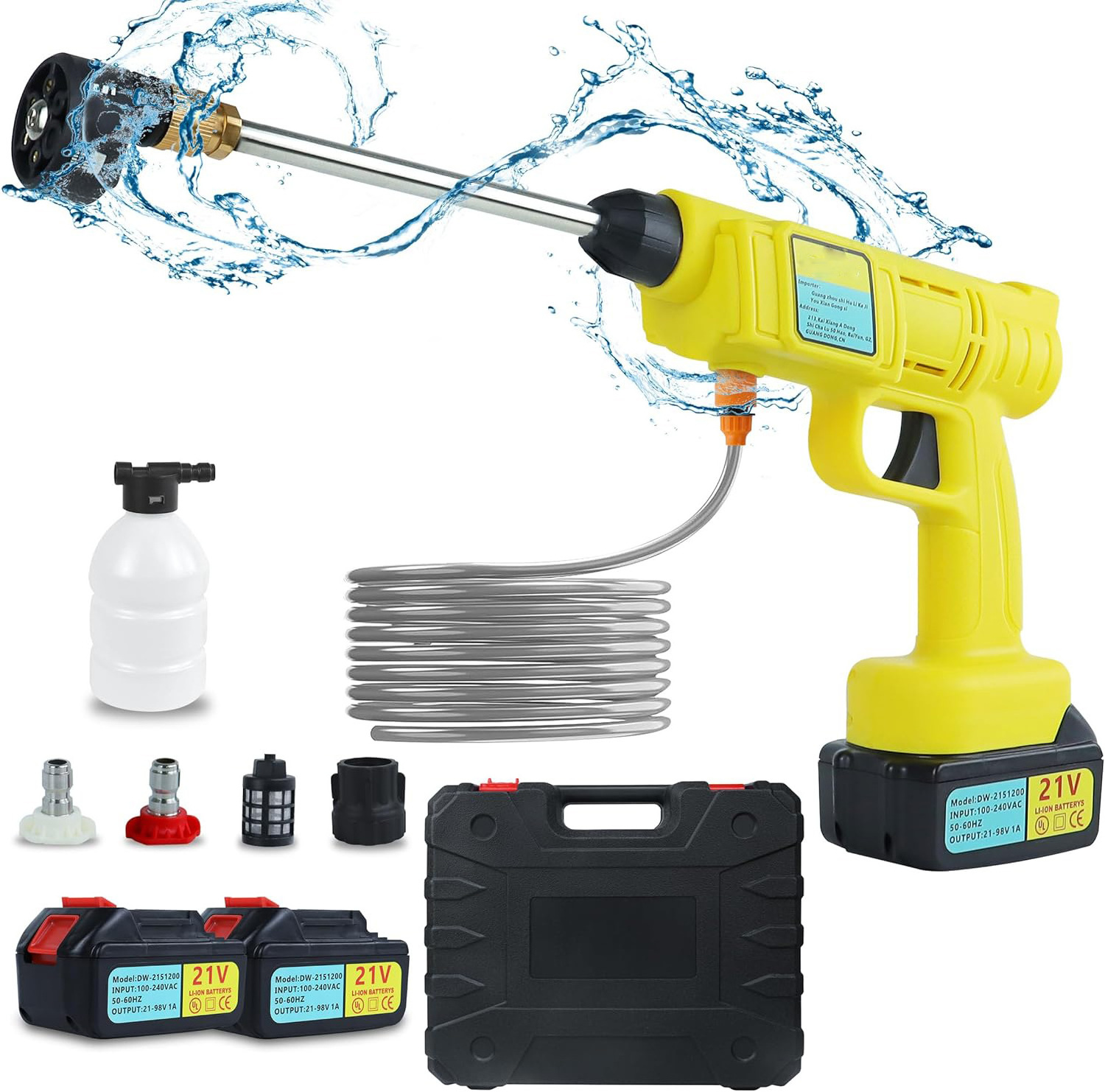 WGO3  Good Quality Sprayer Portable Pressure Washer 21V Cordless Mini Car Cleaning Washing Machine