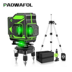 12 Lines 360 Laser Level Self-Leveling Wireless Remote 3D Horizontal And Vertical Poweiful Cross Green Beam With Tripod