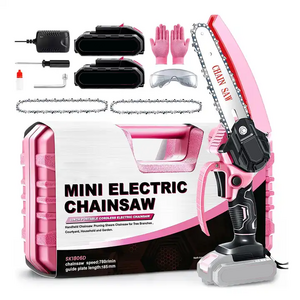 Mini Chainsaw 6 Inch Portable Cordless Pink Handheld Pruning Shearsfor Tree Branches