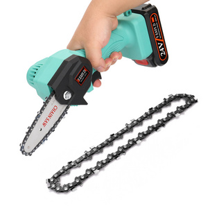 24V Pruning Mini Electric Chainsaw For Woodworking Garden Logging Tools With Batteriess Brushless Chain Saws Wood Cutters