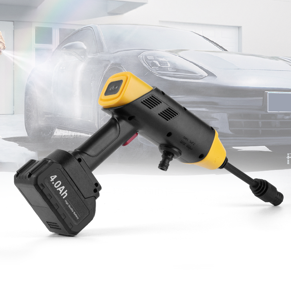 21V Electric Car Washer Gun Wireless High Pressure Cleaner Foam Multi-function Nozzle Portable Car Wash Garden Spray