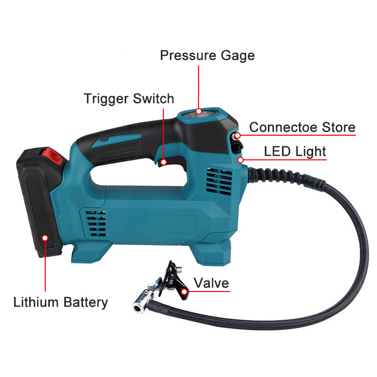 Automatic rechargeable electric mini wireless portable cordless tyre inflator car air pump compressor tire inflators