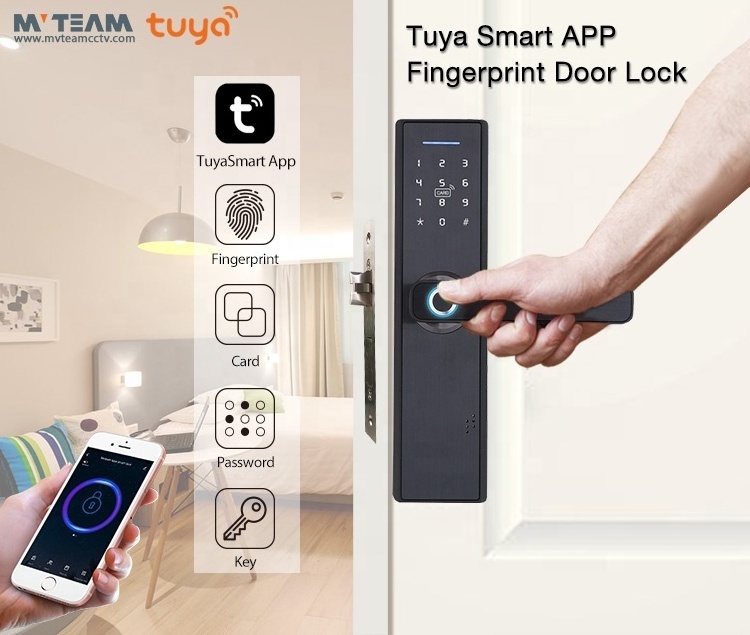 High Tech Smart Knob Push Pull Door Locks TTlock And  Tuya Smart Card Fingerprint Advanced Digital Electronic Lock