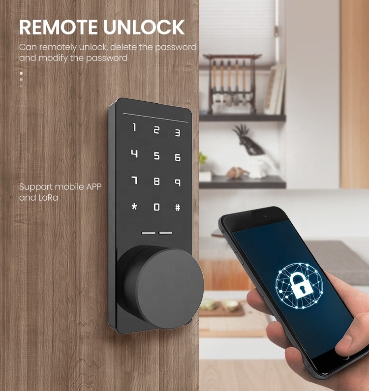 Minimalist Style automatic open close latch digital door lock deadbolt M1 card password TTlock APP electronic smart door lock