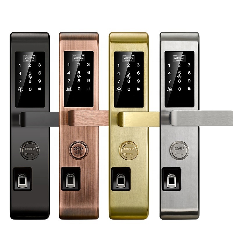 New Mortise Commercial Exterior Entry Door Locks and Handles Fingerprint Main Door Locks