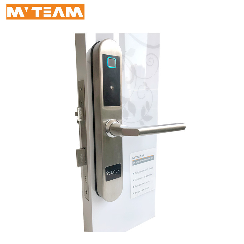 Aluminium SUS304 Digital Keypad Door Sliding Handles Locks Number Fingerprint Double Hook Mortise Sliding Door Lock