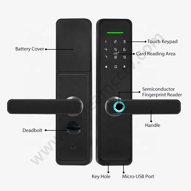 Good Price Anti-theft Smart Door Lock With Dead Bolt High Security APP, Fingerprint, Password, Card 4 In 1 Keyless Entry.