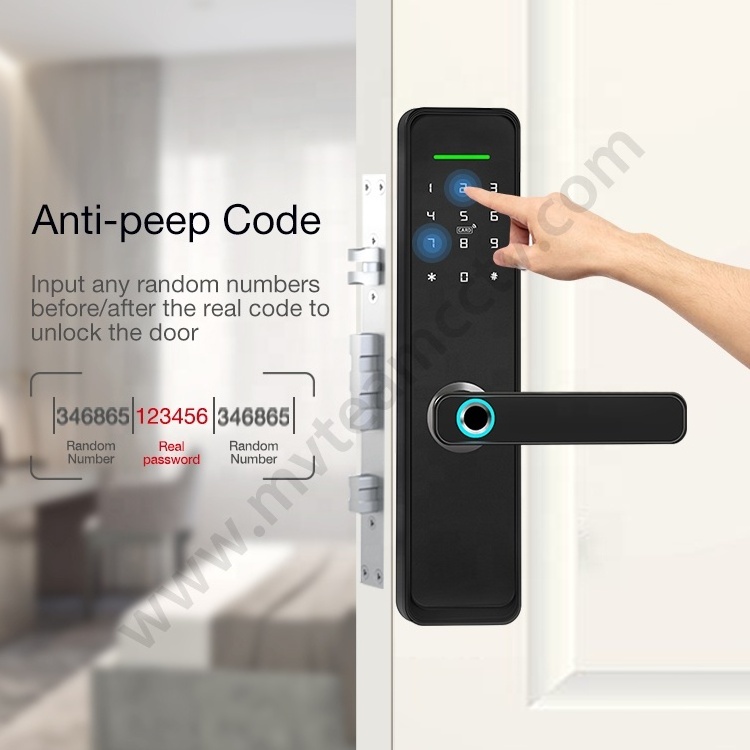 Good Price Anti-theft Smart Door Lock With Dead Bolt High Security APP, Fingerprint, Password, Card 4 In 1 Keyless Entry.