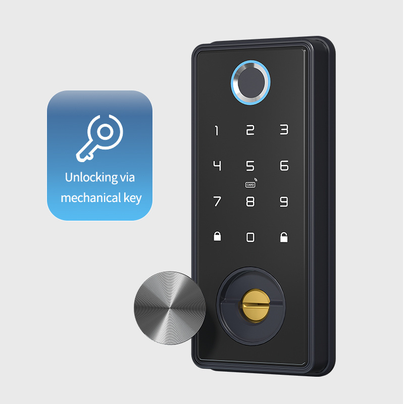 Mini keyless smart home Deabolt door lock BLE APP  Electric tuya smart door locks fingerprint password auto digital door lock