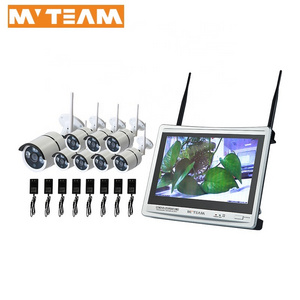 China Factory Easy Remote Use DIY CCTV Wireless Camera Security 8ch SystemHD NVR Kit with 12.5 inch LCD Screen